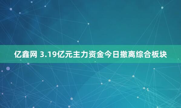 亿鑫网 3.19亿元主力资金今日撤离综合板块